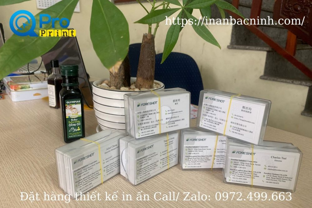 In danh thiếp công ty Fore shot Trung Quốc tại Bắc ninh - In ấn Bắc Ninh