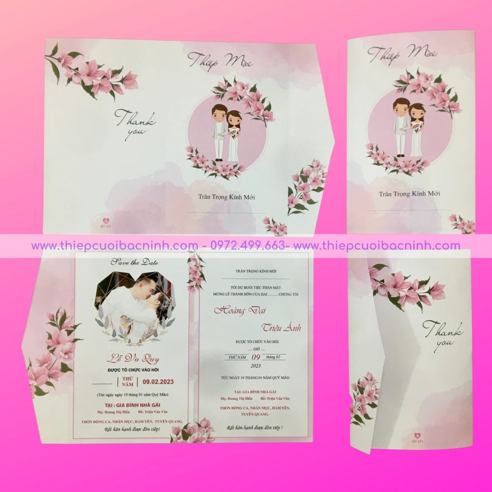 Thiệp cưới bắc ninh hotline 0972499663 số 2a khu k15 phường ninh xá thành phố bắc ninh