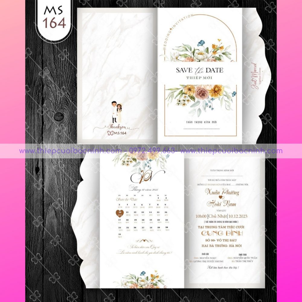 Thiệp cưới màu vân đá mã MS OP200 164 - thiệp cưới Bắc Ninh 0972499663