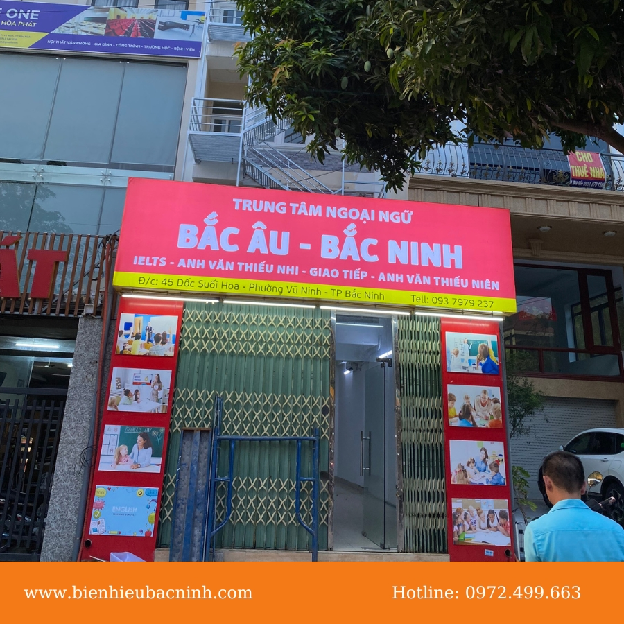 Trung tâm ngoại ngữ sử dụng dịch vụ in bạt tại Bắc Ninh cho cơ sở giáo dục