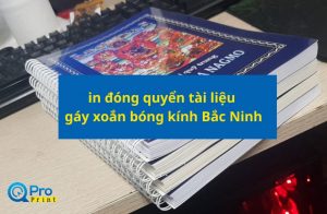 dịch vụ in đóng quyển tài liệu gáy xoắn bóng kính bắc ninh